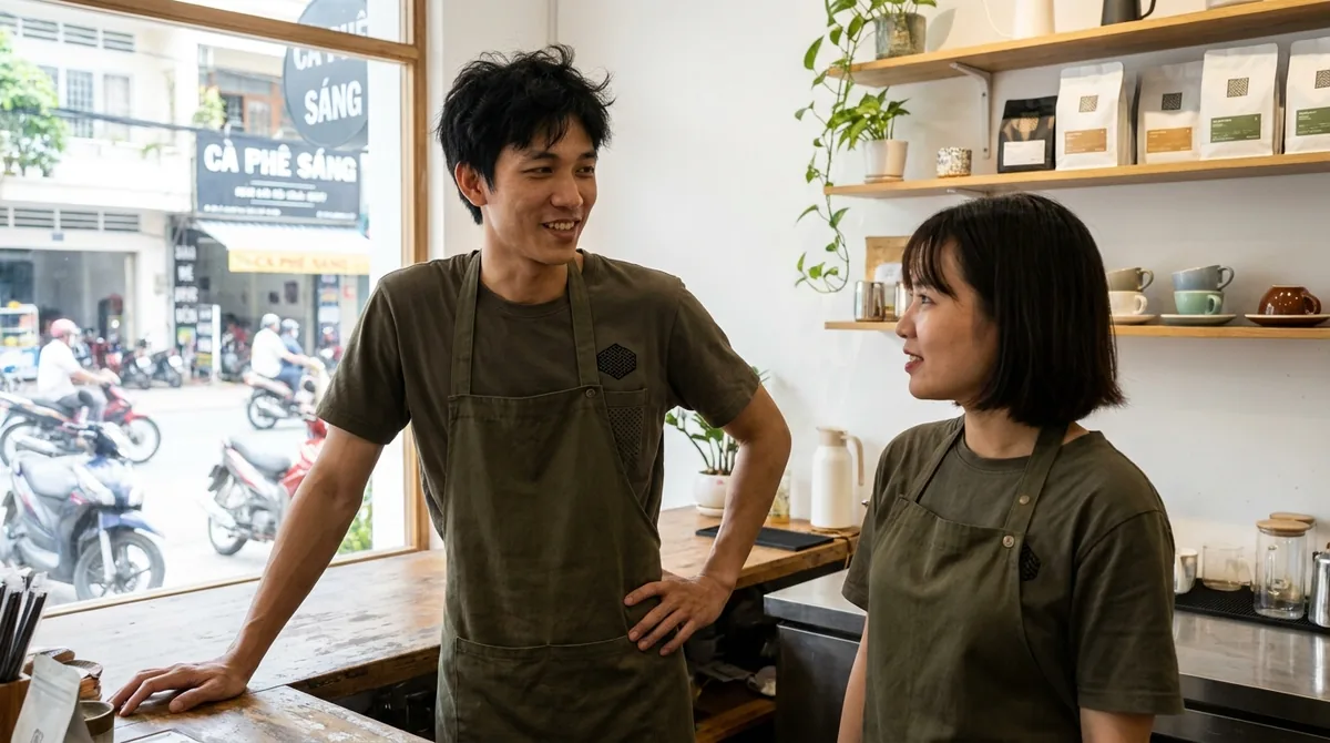 áo đồng phục quán cà phê