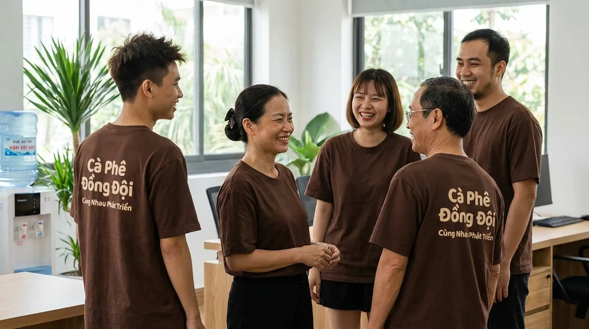 áo thun cổ tròn đồng phục - 4