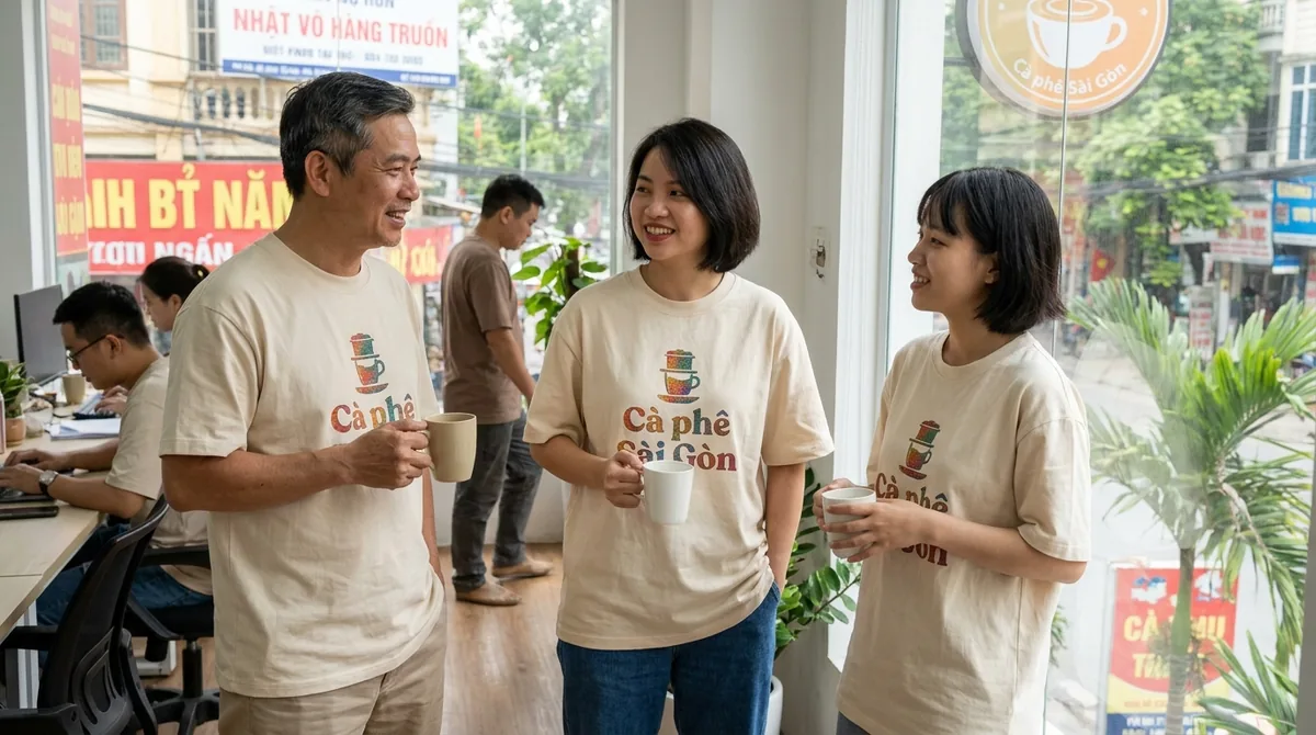 áo thun đồng phục cổ tròn