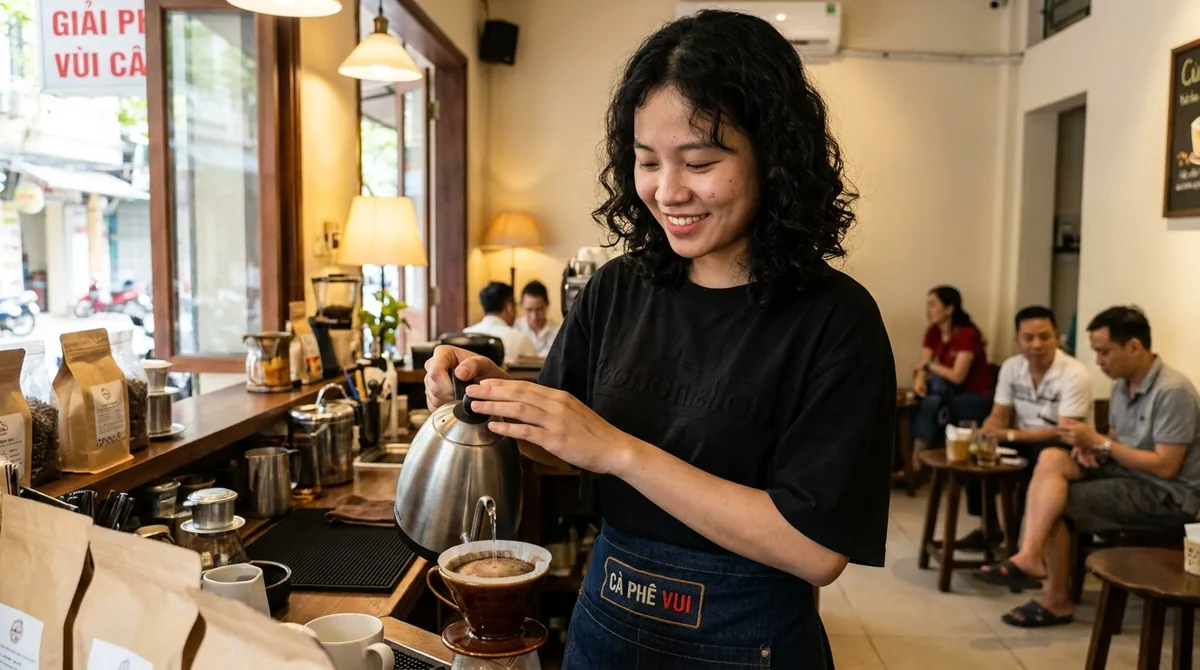 đồng phục quán cafe han quoc - 2