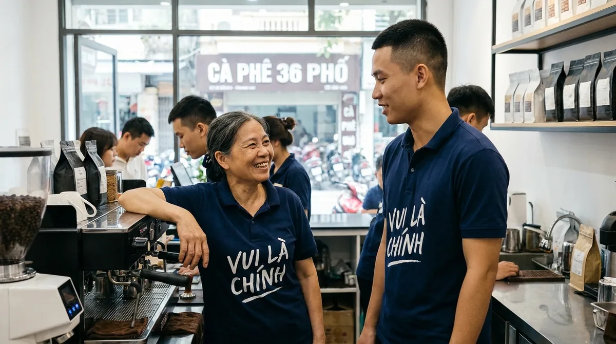 đồng phục quán cafe han quoc - 4