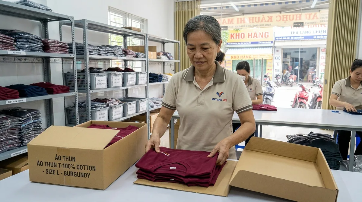 xưởng may áo thun theo yêu cầu - 4